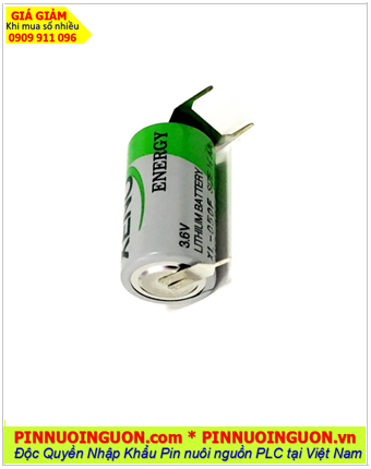 XENO XL-050F (chân thép 3 chấu hàn); Pin nuôi nguồn XENO XL-050F lithium 3.6v 1/2AA 1200mAh  